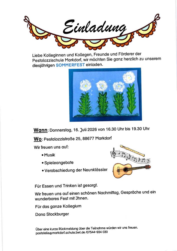 Einladung Sommerfest 2026 extern